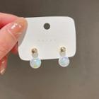Faux Pearl Alloy Swing Earring 1 Pair - Gold & Off-white - One Size