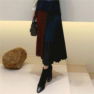 Mix & Match Maxi Accordion-pleat Skirt