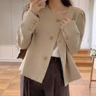 Round Neck Cropped Jacket