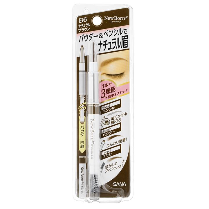 New Born W Brow Ex 3 In 1 Eyebrow Pencil (#b6) 1 Pc