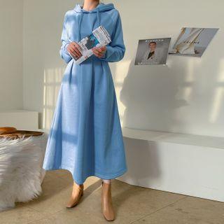 A-line Long Hoodie Dress