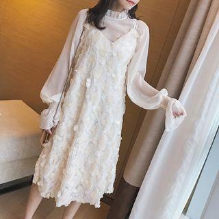 Chiffon Blouse / Spaghetti-strap Sequin Dress / Camisole Top