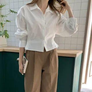 Button-side Plain Shirt
