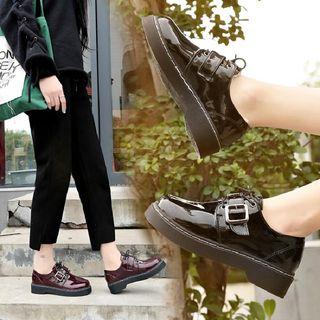 Patent Fleece-lined Flats