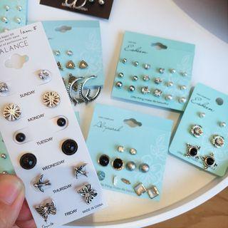 Set: Retro Rhinestone Earring