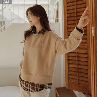 Letter Fleece-line Sweatshirt