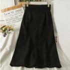 Fleece-lined High-waist Midi Skirt In 5 Colors