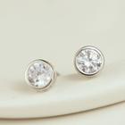 Alloy Rhinestone Earring 1 Pair - Sterling Silver Needle - One Size