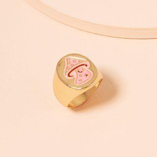 Mushroom Ring R206 - 1 Pc - Gold & Pink - One Size