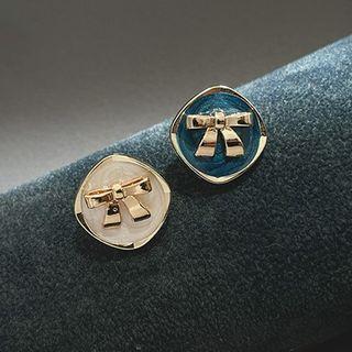 Ribbon Stud Earring 1 Pr - Gold - One Size