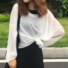 Long-sleeve Light T-shirt / Midi Jumper Dress