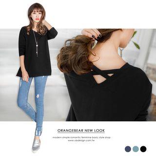 Strappy Dropped-shoulder Sweatshirt