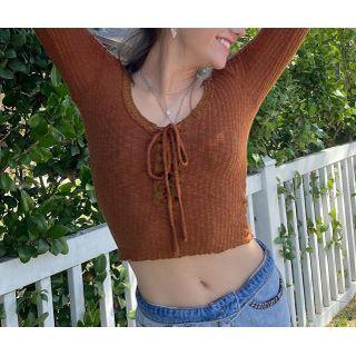 Lace Trim Crop Sweater