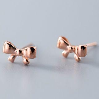 925 Sterling Silver Bow Ear Stud