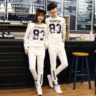 Couple Matching Set: Printed Sweatshirt + Sweatpants