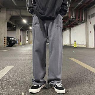Cargo Wide-leg Straight Cut Pants