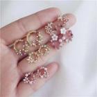 Flower Alloy Hoop Earring