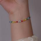 Bear / Smiley Rainbow Bead Bracelet