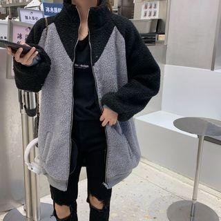 Turtleneck Two Tone Zipped Jacket