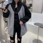Turtleneck Two Tone Zipped Jacket