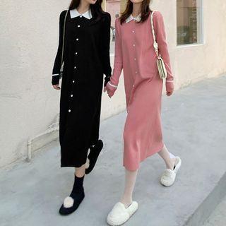 Polo Collar Color Block Dress