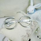 Silver Vintage Old Lady Glassess Necklace Silver - One Size