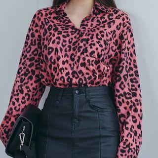 Pocket-patch Leopard Shirt