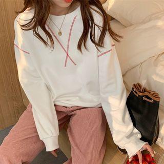 Contrast Trim Oversize Sweatshirt