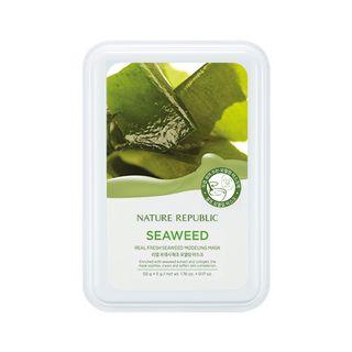 Nature Republic - Real Fresh Seaweed Modeling Mask: Base 50g + Powder 5g + Spatula + Mixing Container 4pcs