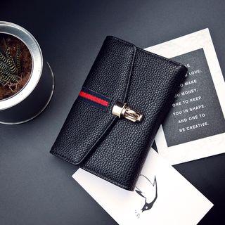 Striped Applique Long Wallet