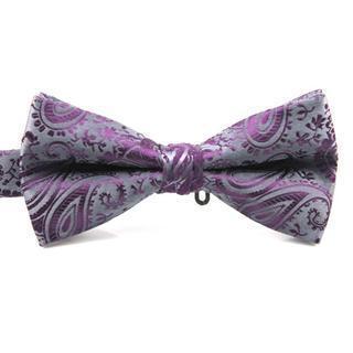 Patterned Bow Tie Purple - One Size