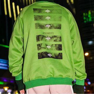 Lettering Jacket With Fleece
