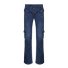 Halter-neck Washed Boot-cut Cargo Jeans