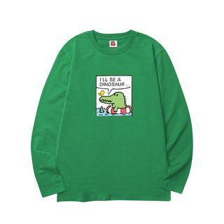 Long Sleeve Dinosaur Print Sweatshirt