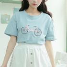 Bike Embroidered T-shirt