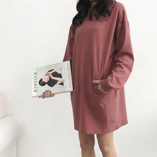 Crew-neck Long-sleeve T-shirt Dress