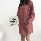 Crew-neck Long-sleeve T-shirt Dress