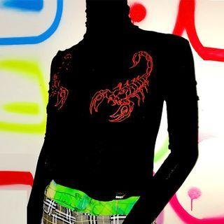 Turtleneck Scorpion Embroidered T-shirt