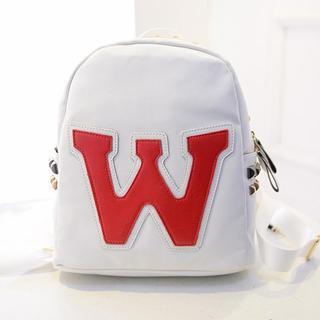 Faux-leather Applique Backpack