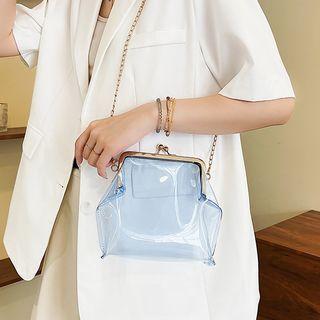 Pvc Kiss Lock Crossbody Bag