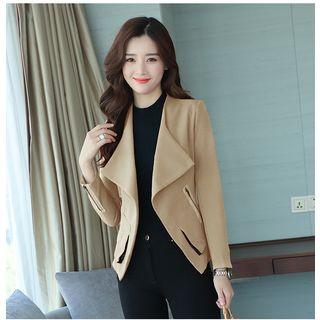 Lapel Open-front Jacket