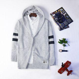 Striped Hooded Cardigan