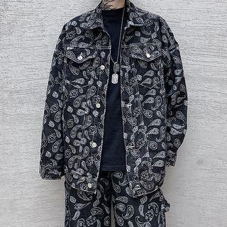 Embroidered Printed Denim Jacket