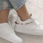 Acrylic Bead Shoe Charms Chain Silver - One Size