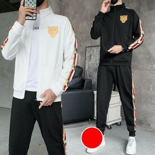 Set: Long Sleeve Print Jacket + Print Jogger Pants