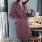 Single-breasted Belted Coat