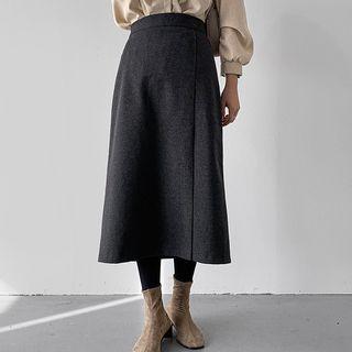 Napped A-line Long Skirt