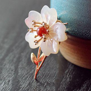 Flower Beaded Brooch