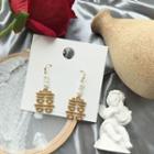 Wedding Chinese Characters Faux Pearl Dangle Earring