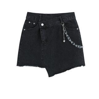 Denim Jacket / Chained A-line Skirt